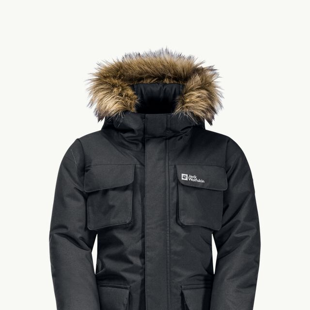 GLACIER PEAK JACK jacket 128 Kids\' waterproof PARKA – - - K winter phantom WOLFSKIN