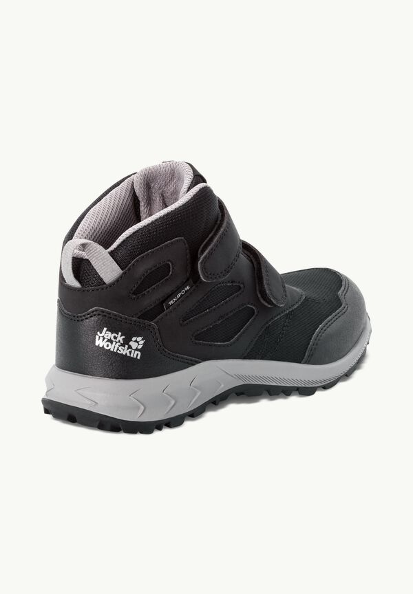 black - hiking MID grey WOLFSKIN WOODLAND JACK shoes Kids\' / TEXAPORE VC 29 – waterproof K -