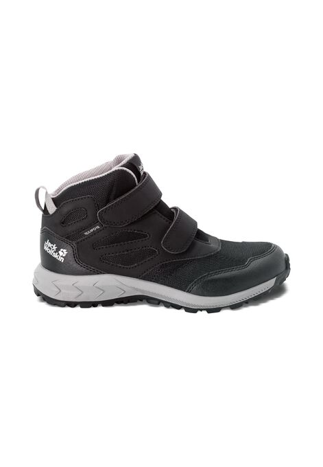 – / Kids\' TEXAPORE shoes - black MID hiking - VC K WOLFSKIN grey JACK 29 WOODLAND waterproof
